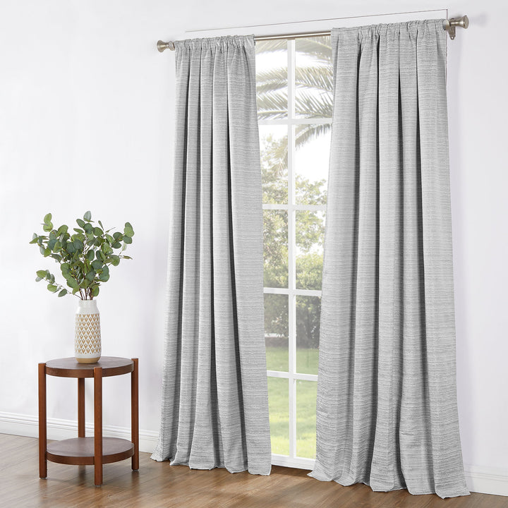 Swenson Textured Lined Blackout Curtain, 1 Panel - PoshBlu