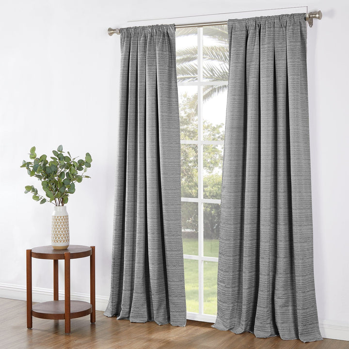 Swenson Textured Lined Blackout Curtain, 1 Panel - PoshBlu