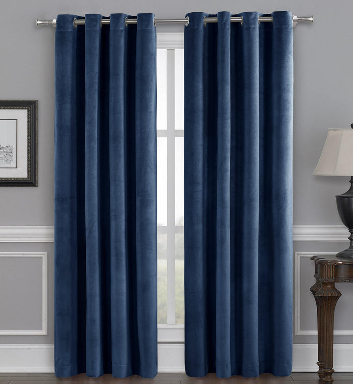 Majesty Velvet Total Blackout Curtain Panel Pair - PoshBlu