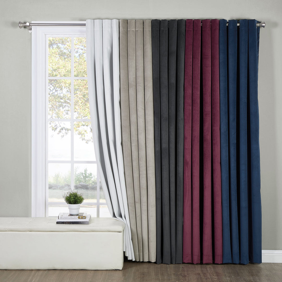 Majesty Velvet Total Blackout Curtain Panel Pair - PoshBlu