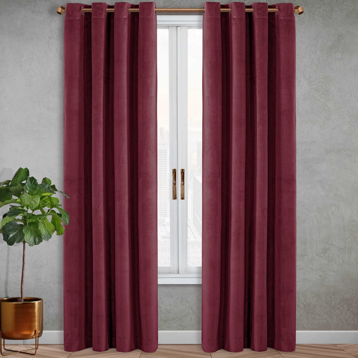 Majesty Velvet Total Blackout Curtain Panel Pair - PoshBlu