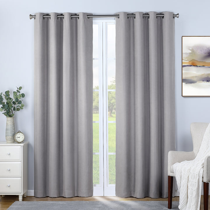 Nantes Total Blackout Thermal Grommet Curtain, 1 Panel - PoshBlu