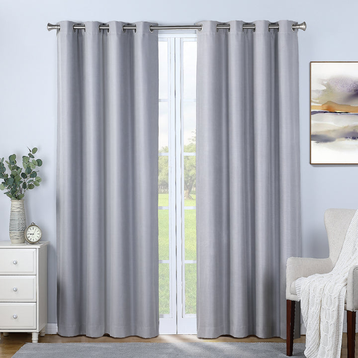 Nantes Total Blackout Thermal Grommet Curtain, 1 Panel - PoshBlu