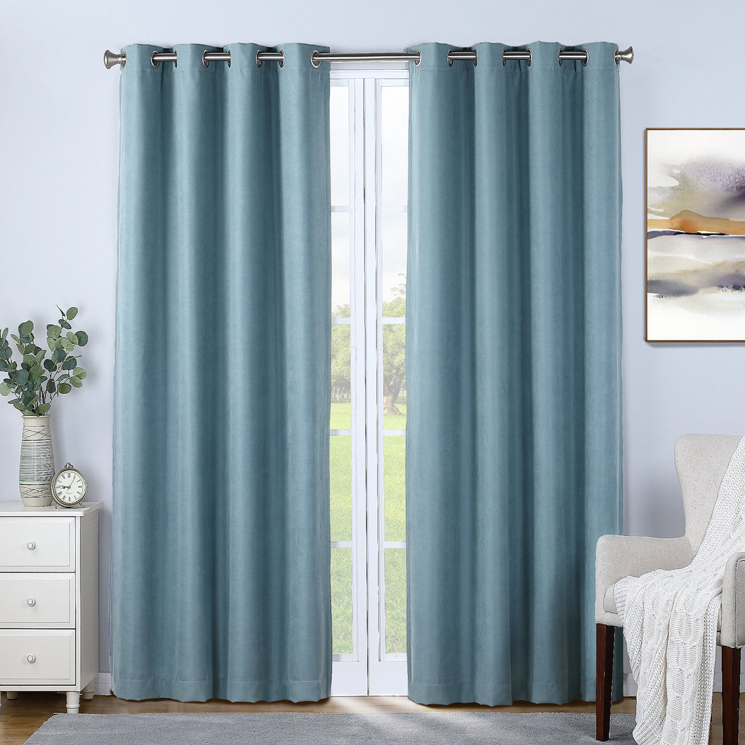 Nantes Total Blackout Thermal Grommet Curtain, 1 Panel - PoshBlu