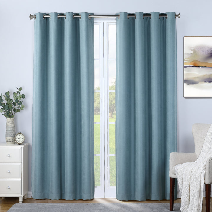 Nantes Total Blackout Thermal Grommet Curtain, 1 Panel - PoshBlu