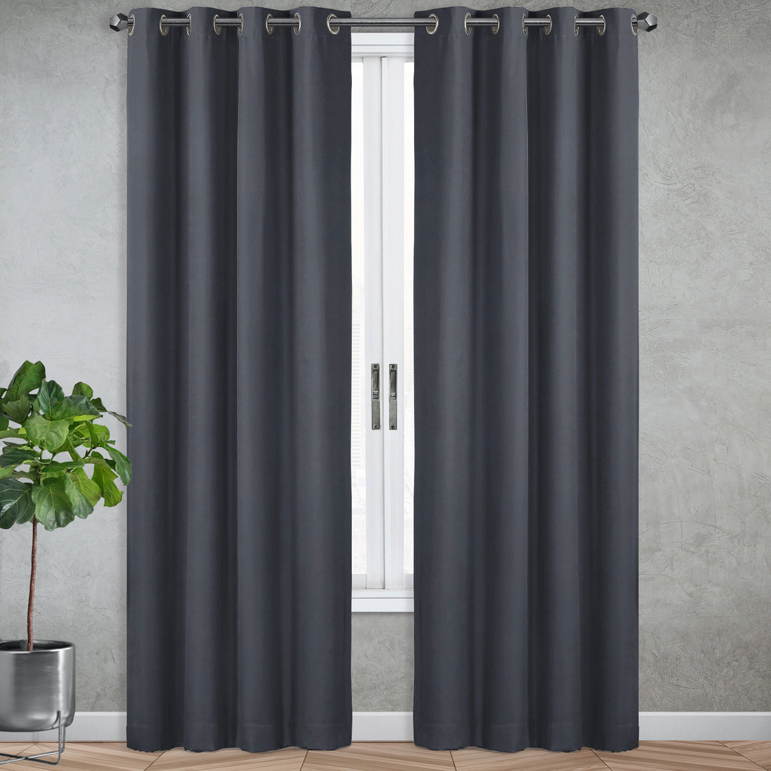 Nantes Total Blackout Thermal Grommet Curtain, 1 Panel - PoshBlu